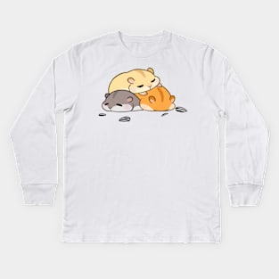 Snoozing Hamsters Kids Long Sleeve T-Shirt